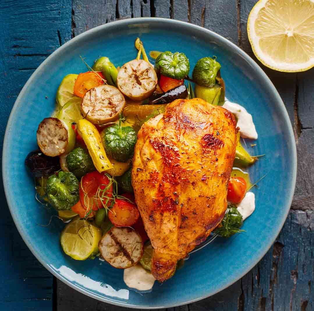 Zesty Lemon Chicken & Grilled Veggies