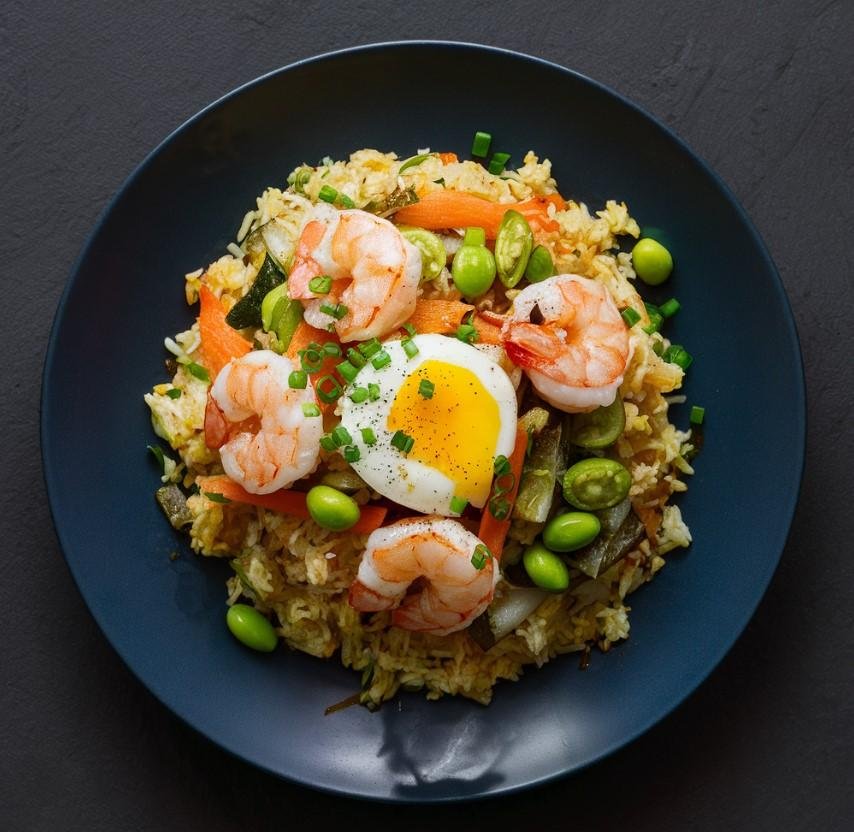 Cauliflower-fried rice-with shrimp